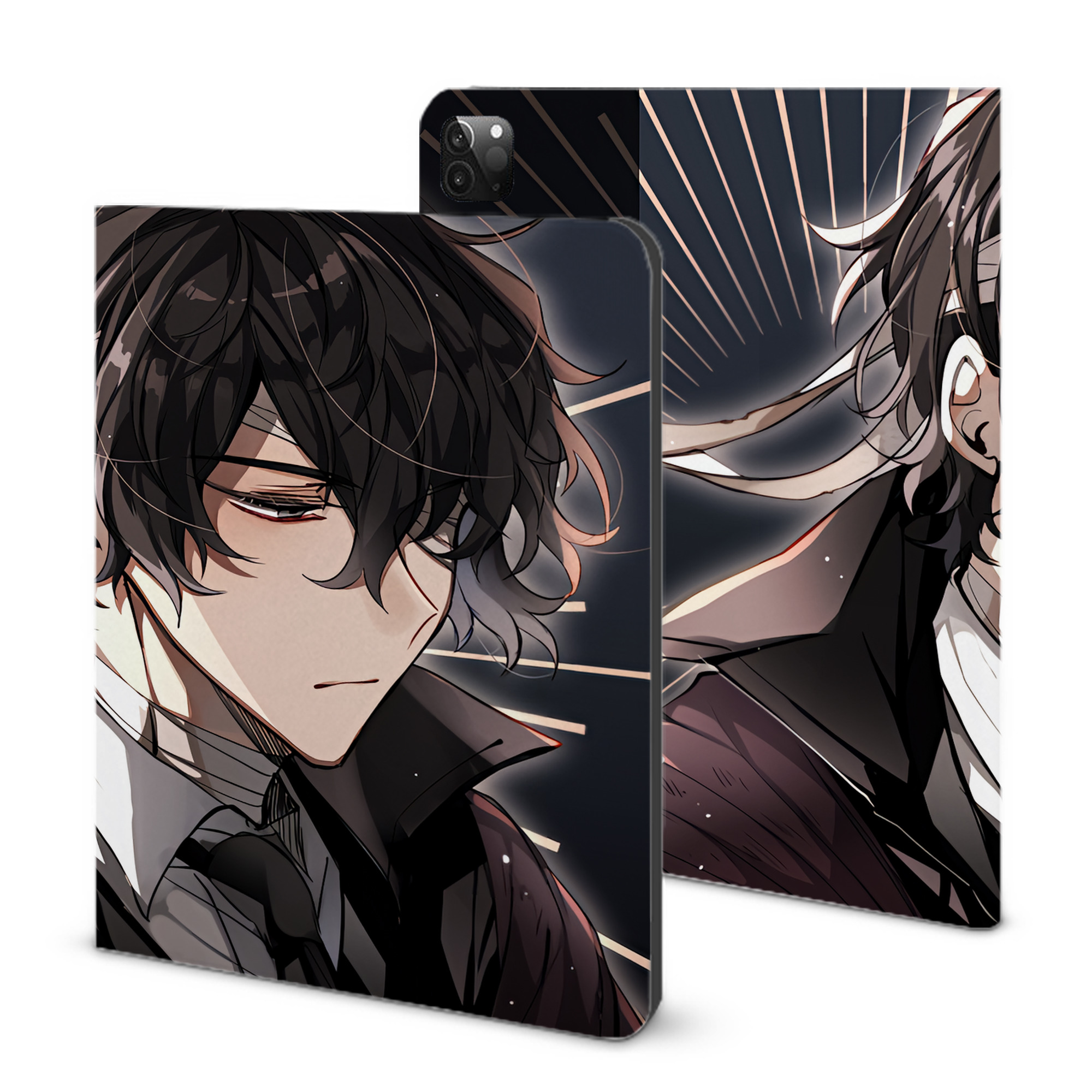 （画像用） 文豪ストレイドッグス Bungo Stray Dogs IPadケース ペンホルダー付き ブックスタイルデザイン